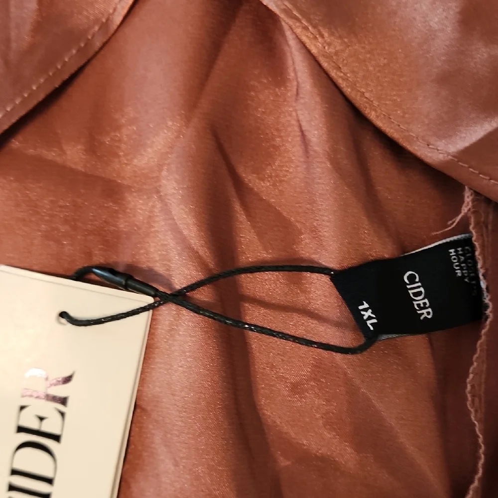 Cider Satin Slip Dress in Rose Gold - Picture 16 of 16